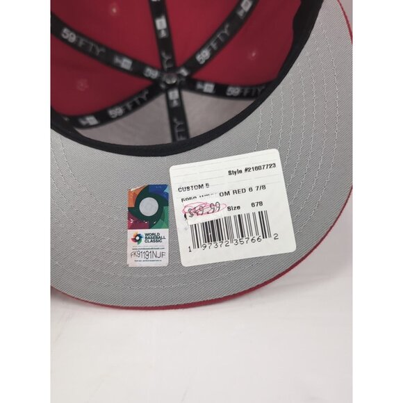 Dominican Republic Hat Cap 2023 World Baseball Classic 59Fifty 6 7/8 Red New Era - Picture 6 of 7